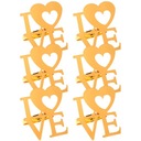 Svadobný prsteň na obrúsky Love Button Spona 6 ks