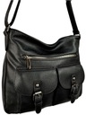 Dámska taška cez rameno Messenger City Bag s dlhým popruhom čierna
