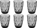 Sada pohárov Hrubé sklenené poháre 250 ml ELISE GREY - 6 kusov