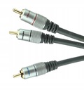 1RCA-2RCA kábel typu Y pre subwoofer Prolink 10m