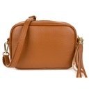 TALIANSKA KOŽENÁ CROSSBODY TAŠKA so strapcom