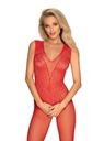 Bodystocking Obsessive N112 Red S-2XL červené XL/XXL