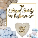 Balóny KRST oblúkové dekorácie banner modrý NÁZOV