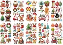 Umývateľné tetovačky 10x Vianoce Santa Claus Vianoce 10 listov BNAR-175