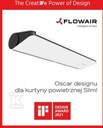 Flowair Slim 1.0M 12.1kw čierny záves dverí na vodu
