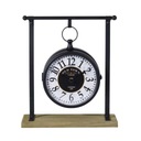 Obojstranné Old Town Vintage podlahové hodiny, 31 cm, Krb, ku krbu, Čierna