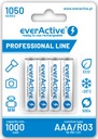 AAA everactive N-MH R03 1050 mAh batérie, 4 kusy, blister pripravený na použitie