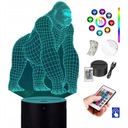 Nočná lampa Gorilla Monkey 16 farieb LED PLEXIDO