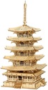 3D puzzle Drevený model budhistickej veže pagody