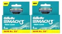 8 x Gillette Mach3 náhradné vložky čepele (2 x 4 ks)