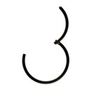 čierny KLIKAČKOVÝ PRSTEŇ 316L OCEL 0,8/8 mm