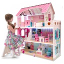 VEĽKÝ DREVENÝ DOMČEK PRE BÁBIKA BARBIE VILLA LED
