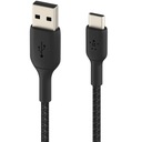 Belkin Boost Charge USB-C / USB-A kábel, opletený, 1m