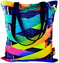 Shopper taška cez rameno, farebné tenisky