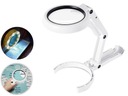 Ručná čítacia lupa 5X 11X LED so základňou, USB napájanie FS75RC