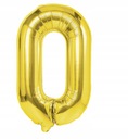 Fóliový balón 0 zlatý 100 cm narodeninový