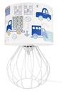 Nočná stolová lampa AUTKA modrá LED tienidlo do detskej izby
