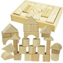 Prírodná sada puzzle na triedenie drevených kociek