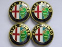 4x Emblémy pre ALFA ROMEO 56 mm zlaté ráfiky