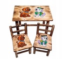 Stôl + 2 stoličky PAW PATROL drevený nábytok pre deti