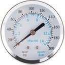 Kovový manometer s dvojitou stupnicou 0-200psi/0-14bar