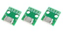 Micro USB to PCB adaptér 5 pin 3 ks