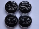 4x Stredové krytky Emblémy na disky SUBARU 60 mm čierne