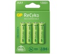 4x GP Recyko+ New R6/AA 1300mAh séria 1,2V Ni-MH