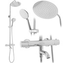 Sprchový set Lungo s termostatom Chrome - REA