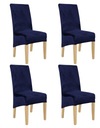 SADA 4 KS. POTAHY XL POTAH NA STOLIČKU, HRUBÝ NAVY VELVET