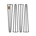 MORIA DESIGN 4 x Kovové masívne nohy vlásenky k písaciemu stolu 71 cm fi 10 mm