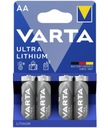 VARTA ULTRA LITHUM AA LR6 LÍTIOVÉ BATÉRIE 4 KS.
