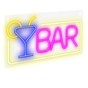 NEÓNOVÝ NÁSTENNÝ LED BAR REKLAMA KRČMOVÁ NÁPOJOVÁ LAMPA FAREBNÝ USB STMIEVAČ