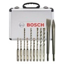 BOSCH SADA DLÁTOK A VŔTAČOV SDS-PLUS 11 KS V KUFRIKU