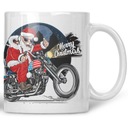 Santa Claus na motorke hrnček