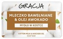 Gracja kockované mydlové bavlnené mlieko a avokádový olej Miraculum 90 g