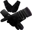 Pánske semišové zateplené zimné dotykové rukavice