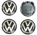 Volkswagen VW kryty 63mm čierne LOGO SET