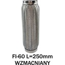 FLEXIBILNÝ KONEKTOR VÝFUKU FI-60 L=250mm VYSTUŽENÝ