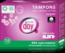 TAMPÓNY VYROBENÉ ZO 100% BIO BAVLNY - SUPER 18 KS