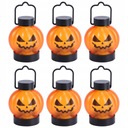6 kusov Halloweenskych nočných dekoratívnych LED lámp