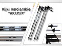Lyžiarske zjazdové palice Woosh, strieborné, veľkosť 130