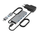 USB 3.2 Gen1 4xUSB-A 5 Gbit/s + adaptér C+PSU