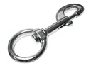 Nerezová otočná karabínka s 120 mm obratom