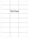 Etikety samolepky pre tlačiareň 70x37 2400 ks 24/A4