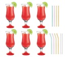 6x POKAL 420ml ČERVENÉ DNO + 8 SKLENÝCH RUB