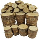 2x Sada plátkov dreva 50 ks Mix ihličnaté drevené plátky Eco 6-16 cm