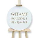 Svadobná uvítacia tabuľa, Vitajte rodina a priatelia, Kruh