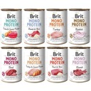 BRIT Mono Protein mix príchutí 8x400g pre psov