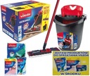 VILEDA ULTRAMAX FLAT MOP + BUCKET + Sada 3 čistiacich prvkov